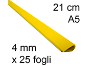 legatoria Dorsetto, dorsino rilegafogli 4mm, GIALLO CAIX80040921.