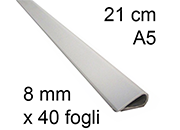 legatoria Dorsetto, dorsino rilegafogli 8mm, GRIGIO CAIX80080221.