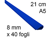 legatoria Dorsetto, dorsino rilegafogli 8mm, BLU CAIX80080521.