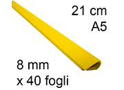 legatoria Dorsetto, dorsino rilegafogli 8mm, GIALLO CAIX80080921.