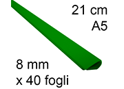legatoria Dorsetto, dorsino rilegafogli 8mm, VERDE CAIX80081021.