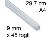 legatoria Dorsetto. dorsino rilegafogli 10mm, TRASPARENTE leg698.