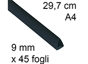 legatoria Dorsetto. dorsino rilegafogli 10mm. NERO CAIX800903.