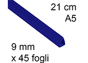 legatoria Dorsetto, dorsino rilegafogli 9mm, BLU CAIX80090521.