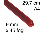 legatoria Dorsetto. dorsino rilegafogli 10mm. ROSSO CAIX800906.