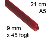 legatoria Dorsetto, dorsino rilegafogli 9mm, ROSSO CAIX80090621.