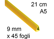 legatoria Dorsetto, dorsino rilegafogli 9mm, GIALLO CAIX80090921.