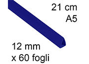 legatoria Dorsetto, dorsino rilegafogli 12mm, BLU CAIX80120521.