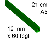 legatoria Dorsetto, dorsino rilegafogli 12mm, VERDE CAIX80121021.