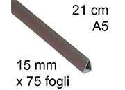 legatoria Dorsetto, dorsino rilegafogli 15mm, GRIGIO CAIX80160221.