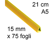legatoria Dorsetto, dorsino rilegafogli 15mm, GIALLO CAIX80160921.