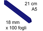legatoria Dorsetto, dorsino rilegafogli 18mm, BLU CAIX80180521.