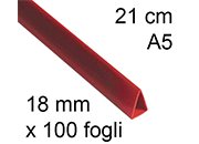 legatoria Dorsetto, dorsino rilegafogli 18mm, ROSSO CAIX80180621.
