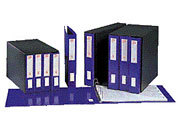 gbc Raccoglitore Portatabulati DATA RING 38 con custodia  Colore: blu. Dorso: 5,5cm. Dimensioni esterne: 12x38cm.