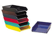 gbc Vaschetta porta documenti PAPER MEC BLU LUCIDO. Dimensioni esterne: 24,7x6,5x34cm. Formato utile: 23,5x5x30,5cm.