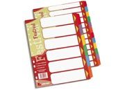 gbc Divisore in cartoncino colorato 12 posizioni FESTIVAL  Divisori 12 posizioni. Colore: assortiti. Formato Uni: A4. Dimensione formato utile: 21x29,7cm GBC1600227