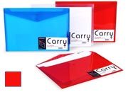 acco Cartellina Carry Folder a3 In polipropilene trasparente ROSSO. Chiusura rapida grazie al bottone a pressione in plastica, sicurezza e protezione del contenuto garantita dalla patella . Capacit: fino 150 fogli A3. 43-09L gbc16131RD