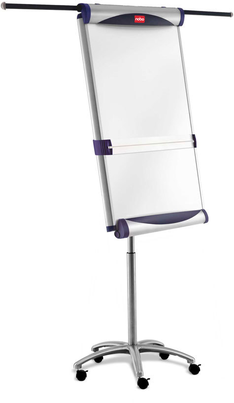 gbc Lavagna portablocco Piranha mobile 95x70cm, con ruote pu essere utilizzato anche come lavagna magnetica cancellabile a secco, include una vaschetta per i pennarelli, un morsetto che ruota verso l`alto per cambiare i blocchi e ganci regolabili per blocchi che lo rendono adatto alla maggior parte dei formati.