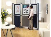 gbc Parete Pannello Modulare per affissioni MODUSTAR  Pannello in tessuto. Formato: A0. Colore: blu/grigio. Dimensioni: 1228x885x12mm. Peso: 5.5kg.