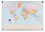 gbc Cartina Geografica Magnetica - Planisfero Dimensioni: 87x124cm GBC32830722