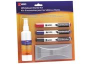 acco Kit di base NOBO per lavagne bianche Tutto ci che occorre per la vostra lavagna bianca: 1 detergente spray da 125ml, 1 cancellino e 3 pennarelli Nobo Whiteboard Marker cancellabili a secco. 1 NERO, 1 BLU, 1 ROSSO.  79/09.