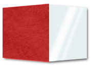 legatoria BROSCART, copertine per brossura ROSSO,  copertina frontale in pvc TRASPARENTE, retro in cartoncino goffrato trama pelle, 297x485mm, rilega da 2 a 500 fogli.