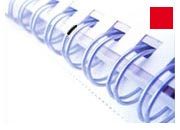 gbc Dorsi metallici per rilegatura a spirale WireBind Passo 3:1 (34 anelli). Formato: A4. Dorso: 11mm. Capacit: 100 fogli. Colore: rosso.  gbcRE810730
