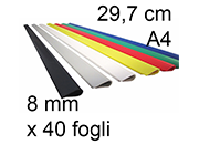 legatoria Dorsetto. dorsino rilegafogli 8mm. COLORI ASSORTITI TOGb82978.