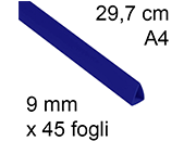 legatoria  spessore 9mm, altezza 30cm, triangolare, rilega fino a 45 fogli CAIX800905