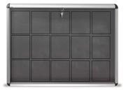 gbc Bacheca Visual fondo tessuto Colore: grigio. Dimensioni: 1265x965mm (A0).