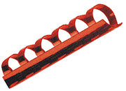 gbc Scatola 100 dorsi spirale 6mm rosso 21 anelli Dorso di materiale plastico, spiralato 21 anelli per rilegatura manuale (max 25 pagine).
