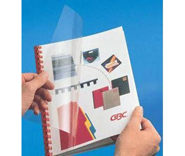 carta Copertine trasparenti in PVC Crystal HiClear per rilegatura GBC TRASPARENTE CLEAR. Formato: A4. Spessore: 150 micron..