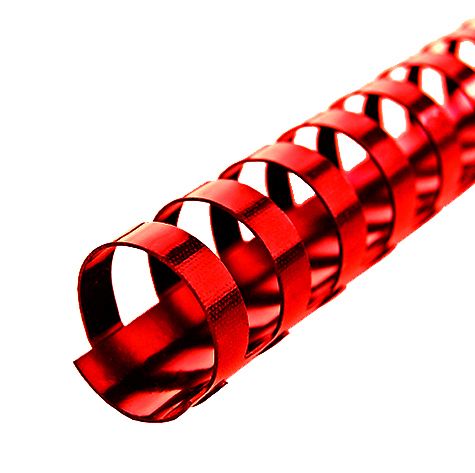 legatoria SpiraliPlastiche PerRilegatura combBIND, 11mm, ROSSO Formato: A4. 21 anelli. Diametro: 11mm. Rilega fino a 80 fogli..