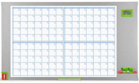 gbc Planning magnetico Performance Plus 4 mesi Formato 60x104cm. Superficie scrivibile con matrice stampata in 4 formati. Spazio scrivibile per appunti con pennarello o per note cartacee da fermare con magnetini. Cancellino magnetico. Scomparto portapennarelli estrasibile. 96-08.