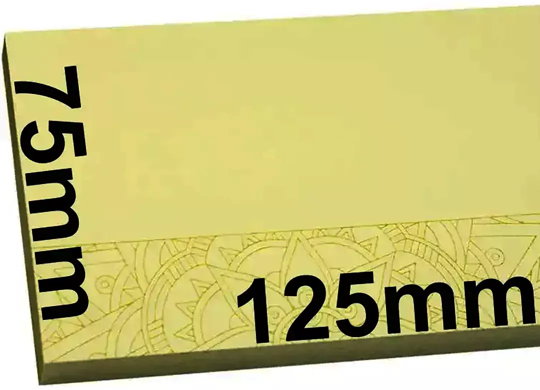 gbc Foglietti AdesivoRemovibille, 125x75mm, GIALLI Con leggero motivo grafico laterale. Blocchetti da 100 fogli. Prodotto originale tedesco. MADE IN GERMANY Glb565501m