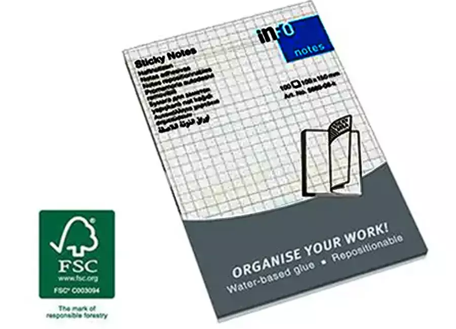 gbc Foglietti Quadretti5mm, AdesivoRemovibille, 150x100mm, BIANCHI 100X150MM. Blocchetti da 100 fogli. Prodotto originale tedesco. MADE IN GERMANY.