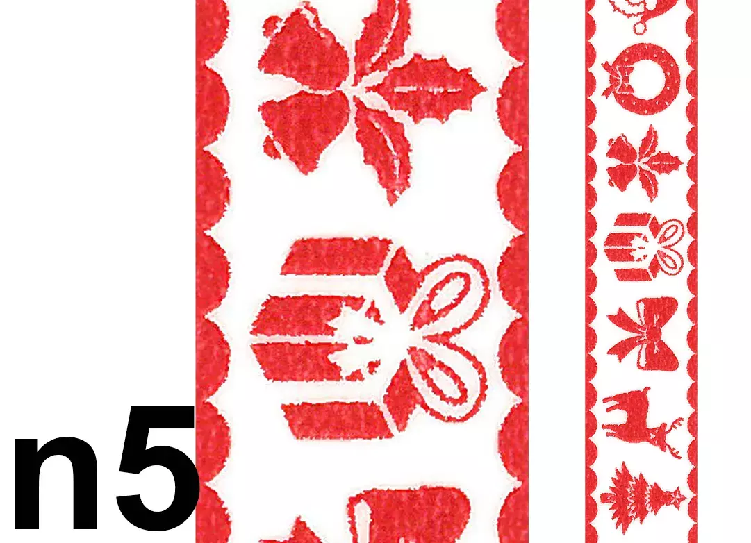 gbc Nastro Adesivo Decorativo BabboNatale, n5 Nastro in carta di riso, Adesivo atossico specifico per bambini a base dacqua. Rimovibile senza lasciare residui, riposizionabile. Disponibile in 35 varianti. Misure: 15mm x 10metri. MADE IN GERMANY.