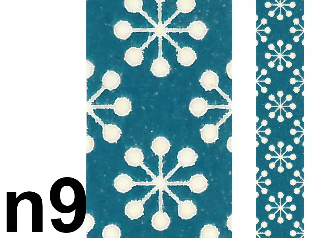 gbc Nastro Adesivo Decorativo FioreStilizzatoBlu, n9 Nastro in carta di riso, Adesivo atossico specifico per bambini a base dacqua. Rimovibile senza lasciare residui, riposizionabile. Disponibile in 35 varianti. Misure: 15mm x 10metri. MADE IN GERMANY Glb774406n9