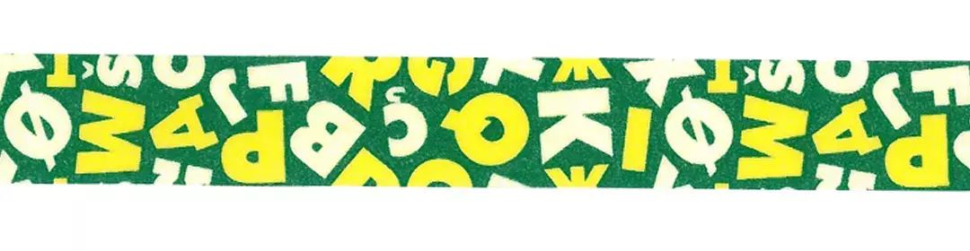 gbc Nastro Adesivo Decorativo Alfabeto, S Nastro in carta di riso, Adesivo atossico specifico per bambini a base dacqua. Rimovibile senza lasciare residui, riposizionabile. Disponibile in 35 varianti. Misure: 15mm x 10metri. MADE IN GERMANY.