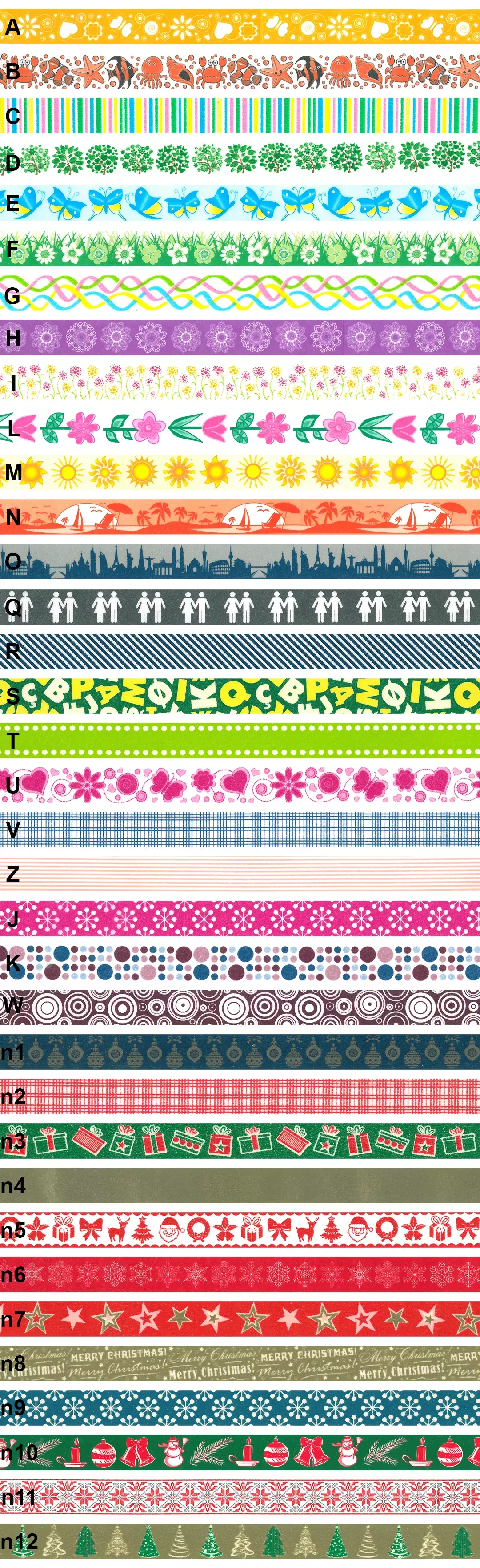 gbc Nastro Adesivo Decorativo Alfabeto, S Nastro in carta di riso, Adesivo atossico specifico per bambini a base dacqua. Rimovibile senza lasciare residui, riposizionabile. Disponibile in 35 varianti. Misure: 15mm x 10metri. MADE IN GERMANY.