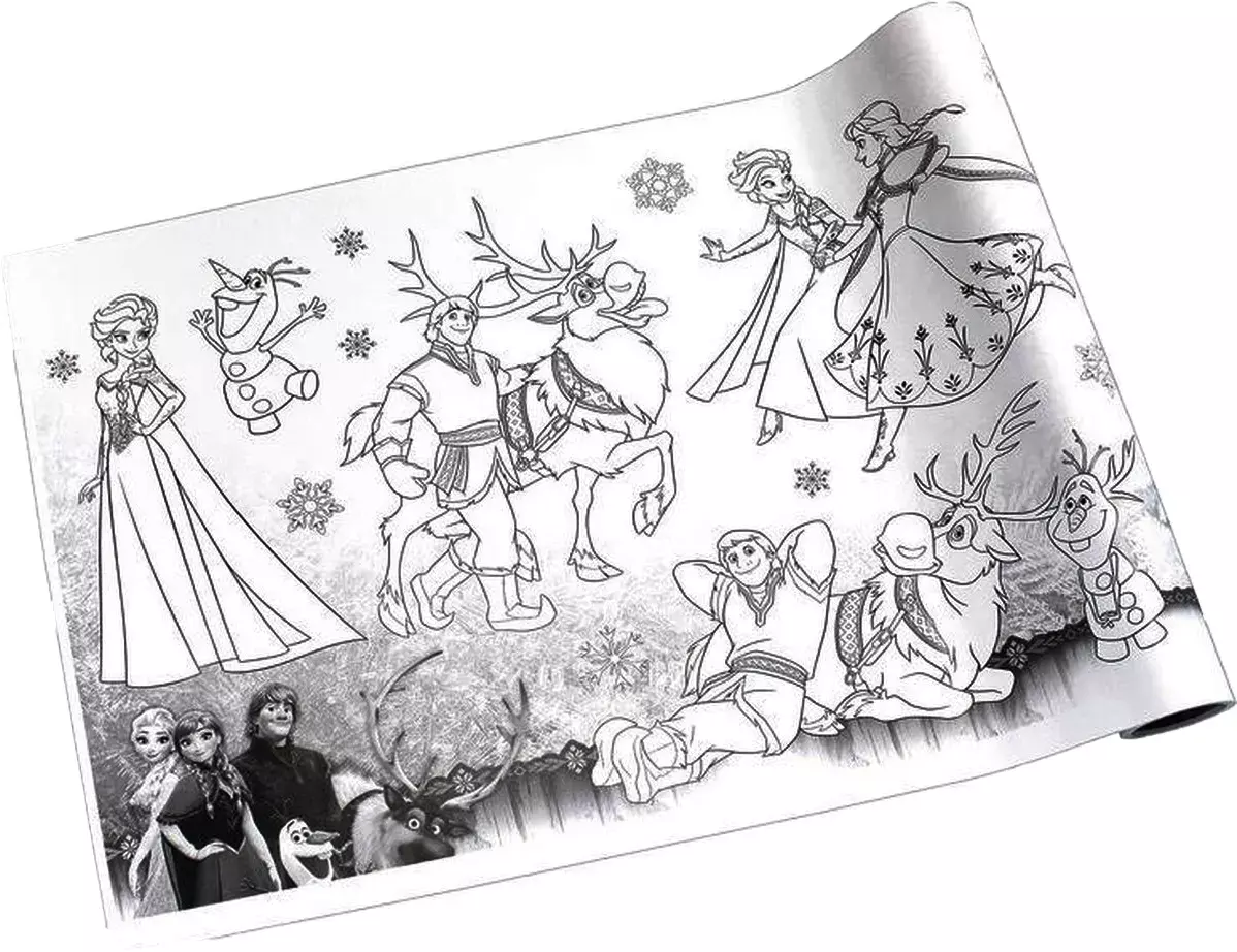 gbc RotoloDisegno BannerFROZEN Disney, 300mmX3,2m Rotolo Autoadesivo in Carta Removibile alto 30cm e lungo 3,20 metri da colorare e-o ritagliare. Adesivo atossico specifico per bambini a base acqua. Personaggio di Walt Disney. Adatto a bambini dopo i 3 anni. MADE IN GERMANY.