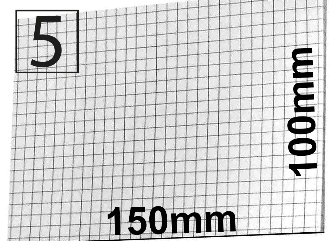 Foglietti Quadretti5mm, AdesivoRemovibille, 150x100mm, BIANCHI Glb566908k