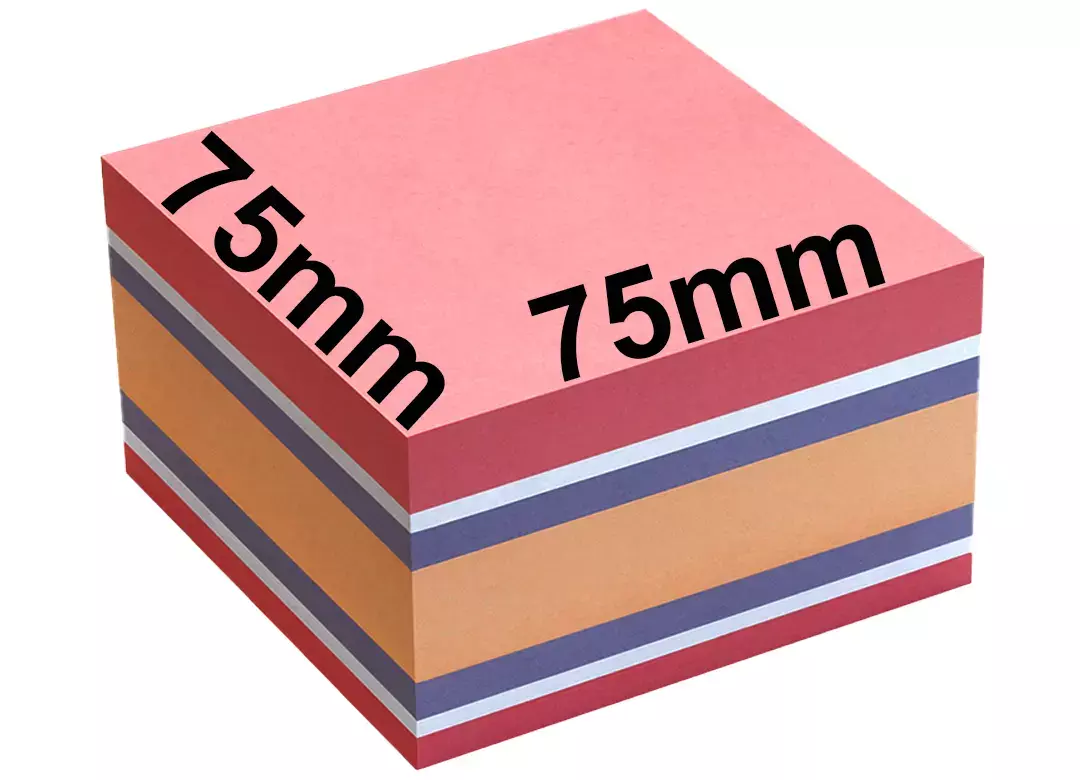 Cubotto450Foglietti AdesivoRemovibille, 75x75mm, Multicolore Giallo/Azzurro/Rosa Glb565467