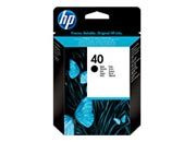 consumabili 51640AE  HEWLETT PACKARD CARTUCCIA INK-JET NERO 40 42ML 1.120 PAGES DESKJET/1200C/5164A DESIGNJET/230/250/250C/350C/430/450C/455CA/488CA/650C/PS HP-51640AE