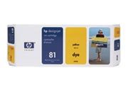 consumabili C4933A  HEWLETT PACKARD --- GIALLO 81 680ML DESINGJET/5000/5000PS/5500/5500PS HP-C4933A