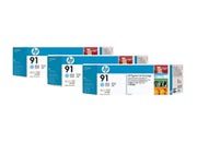 consumabili C9486A  HEWLETT PACKARD --- CIANO CHIARO 91 775ML PACK 3 DESINGJET/Z6100 HP-C9486A