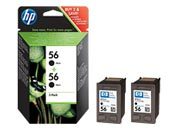 consumabili C9502AE  HEWLETT PACKARD CARTUCCIA INK-JET NERO 56 PACK 2 DESKJET/450/5550/5152/5600/5800/5850 PHOTOSMART SERIE/7000/7260/7450/7660/7760 PSC/2000/1210/1350/100 OFFICEJET/4110/5505/5510/5515/5600/5610SERIE/6100 HP-C9502AE
