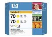 consumabili CB345A  HEWLETT PACKARD --- GIALLO 70 130ML PACK 2 DESIGNJET/Z2100/Z3100/Z3200 HP-CB345A