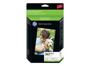 consumabili Q7966EE  HEWLETT PACKARD CARTA INKJET 363 VALUE PACK(6 TINTAS+PAPEL) FOTOGRAFICO 10X15 90GR 150 FOGLI PHOTOSMART/C6180/D7160 HP-Q7966EE