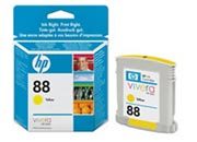 consumabili C9388AE  HEWLETT PACKARD CARTUCCIA INK-JET GIALLO 88 10ML OFFICEJET PRO SERIE/K550/K8600/L7000/L7680.